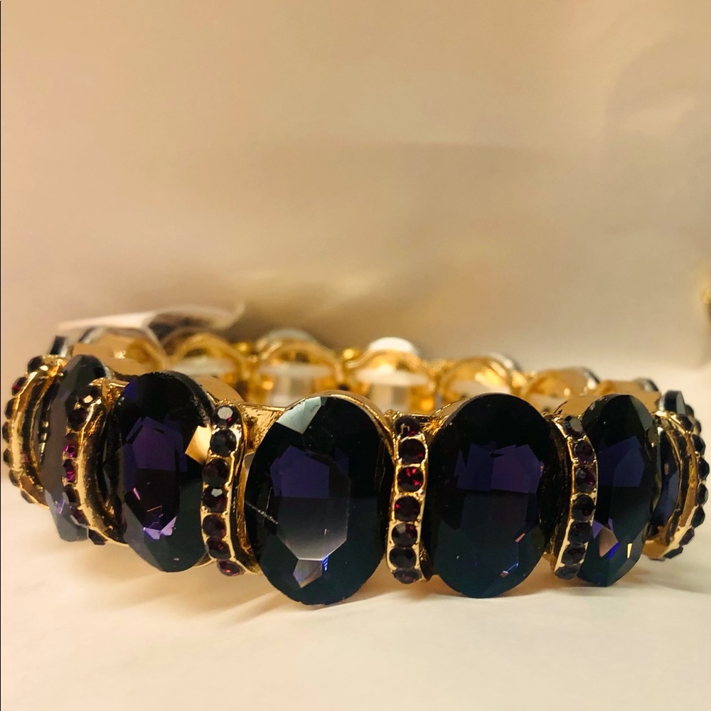 Purple statement bracelet